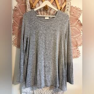 5/$30 Anthropologie Postmark Heather Gray Women's Long Sleeve Tunic Swing Medium